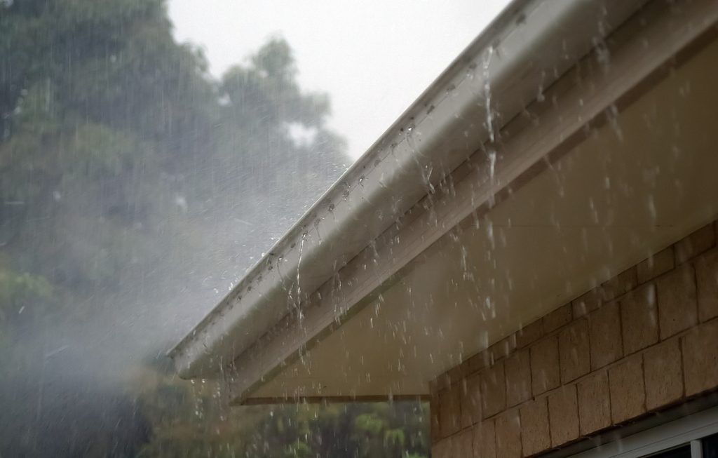 Rain Gutter Overflow.  Water Ingress from Roofs